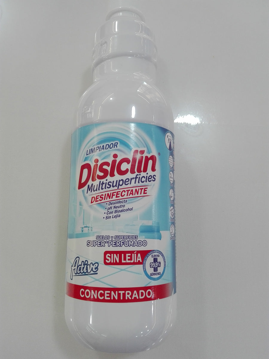 DISICLIN Desinfectante Multisuperficies, Sin Lejía, Pulverizador con 750 ml  + Recambio con 750 ml : : Salud y cuidado personal